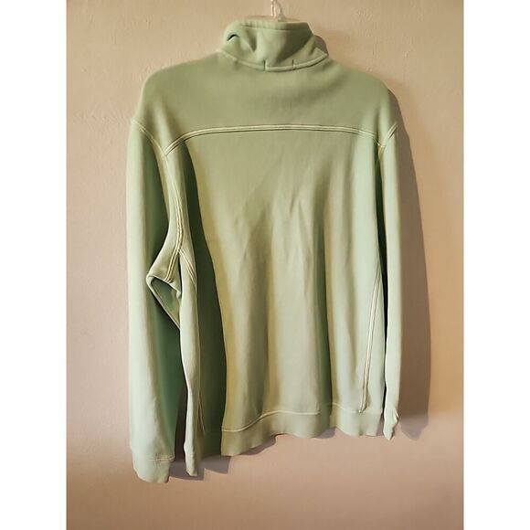 Tommy Bahama Relax 1/4 Zip Pullover Mens M Green LONGSleeve Sweater 100% Cotton - Picture 7 of 7